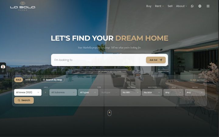 Screenshot of lasalahomes.com