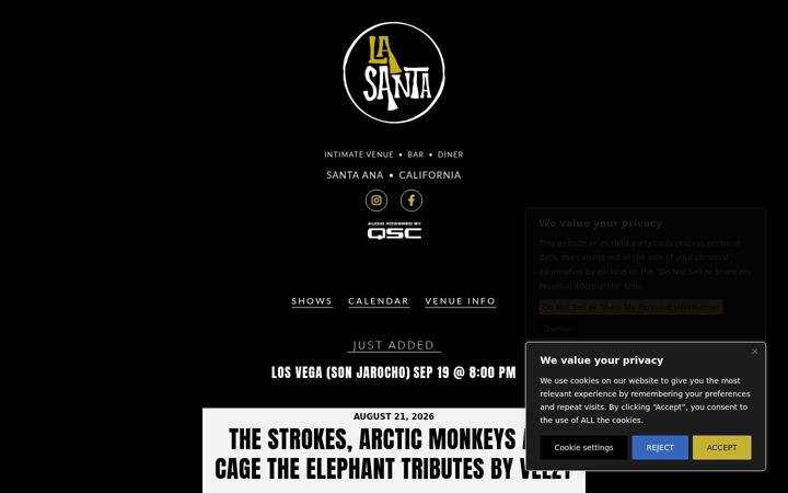 Screenshot of lasantaoc.com