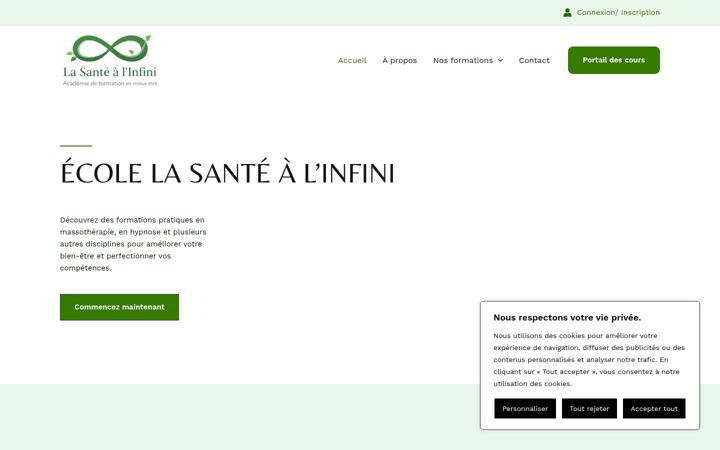 Screenshot of lasantealinfini.com