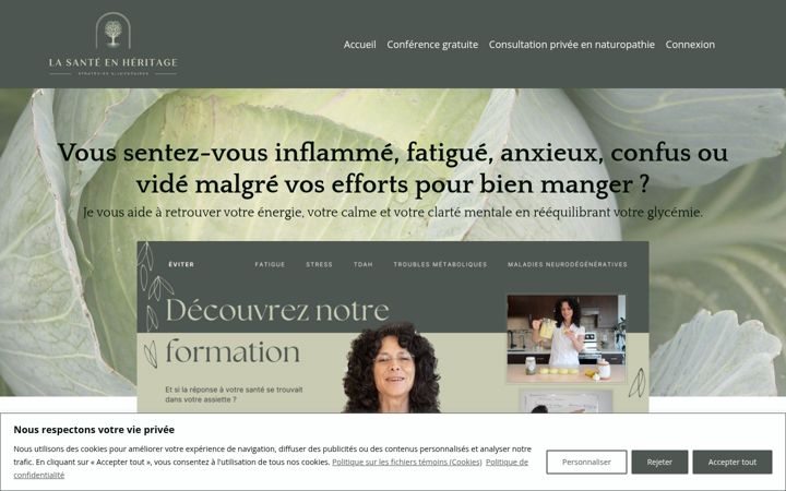 Screenshot of lasanteenheritage.com