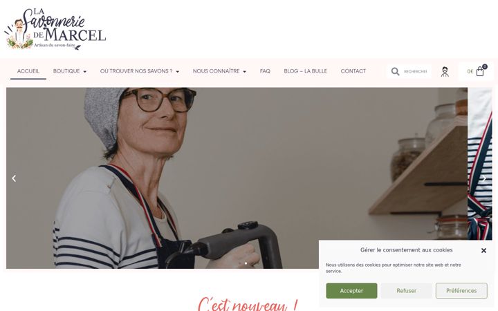 Screenshot of lasavonneriedemarcel.fr