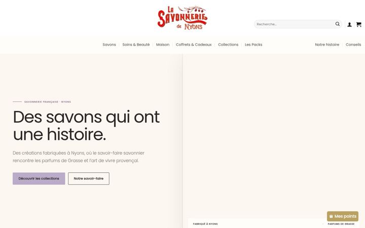 Screenshot of lasavonneriedenyons.com