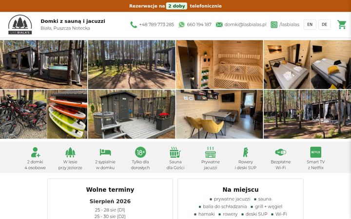 Screenshot of lasbialas.pl
