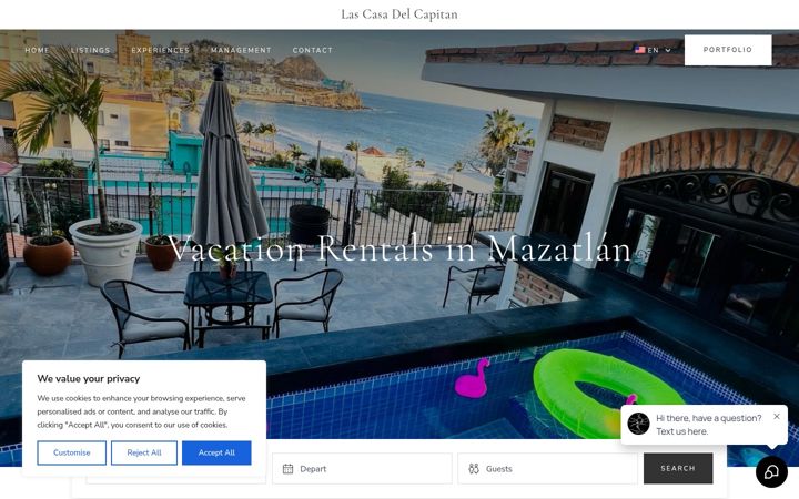 Screenshot of lascasasdelcapitan.com