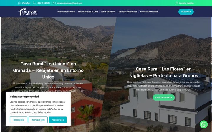 Screenshot of lascasasdeniguelas.es