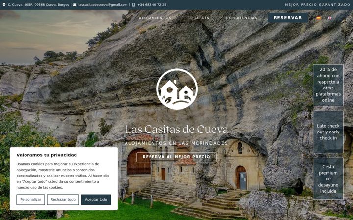 Screenshot of lascasitasdecueva.com