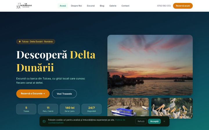 Screenshot of lascaunele.ro