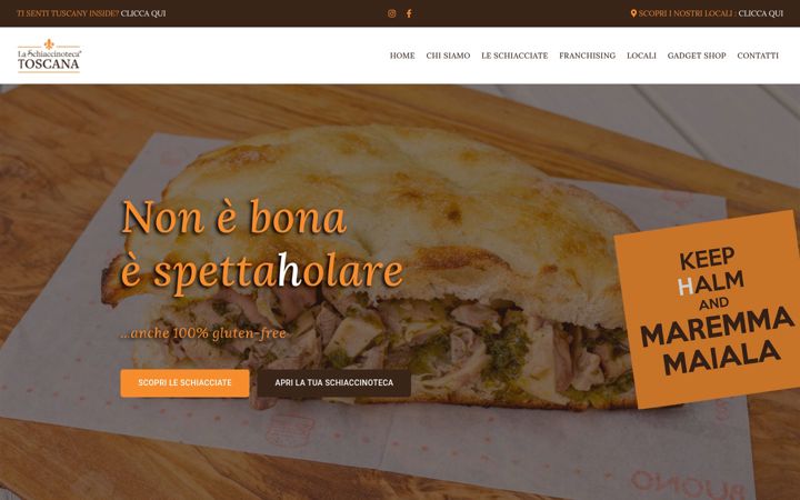 Screenshot of laschiaccinotecatoscana.it