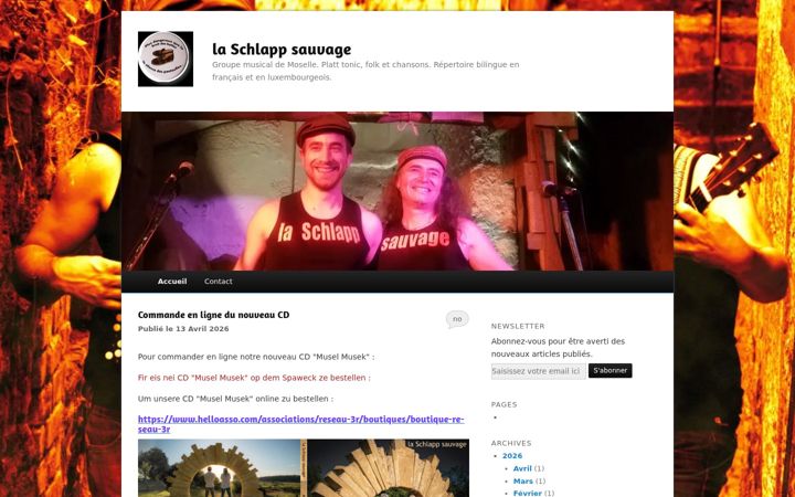 Screenshot of laschlappsauvage.com