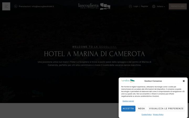 Screenshot of lascoglierahotel.it