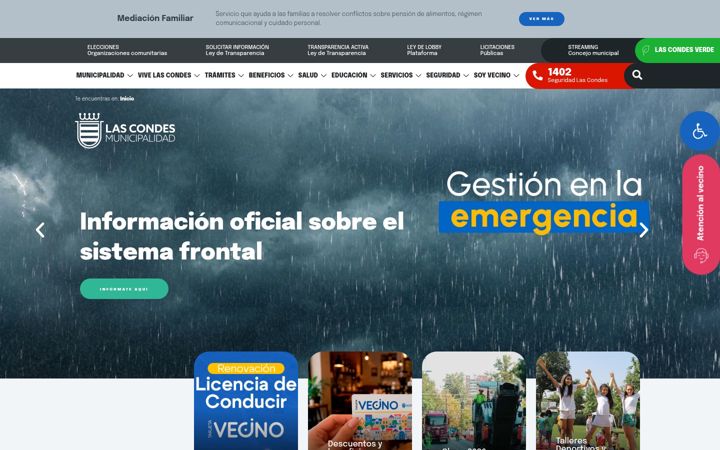 Screenshot of lascondes.cl