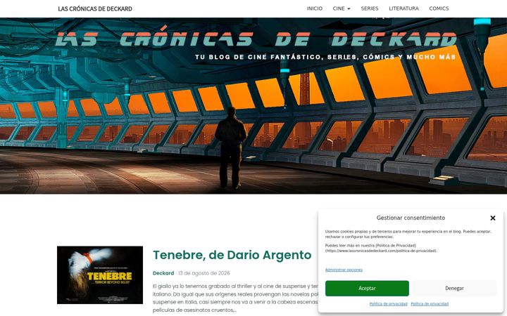 Screenshot of lascronicasdedeckard.com