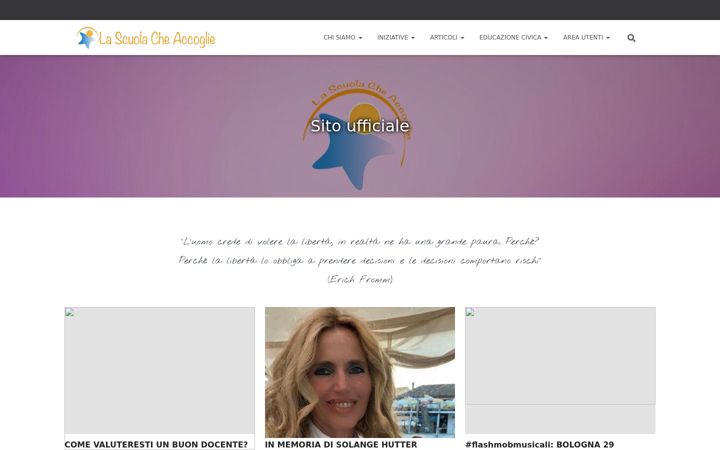 Screenshot of lascuolacheaccoglie.org