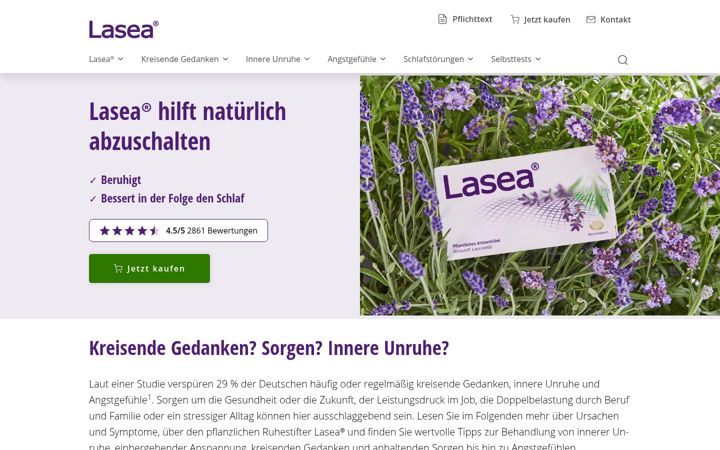 Screenshot of lasea.de