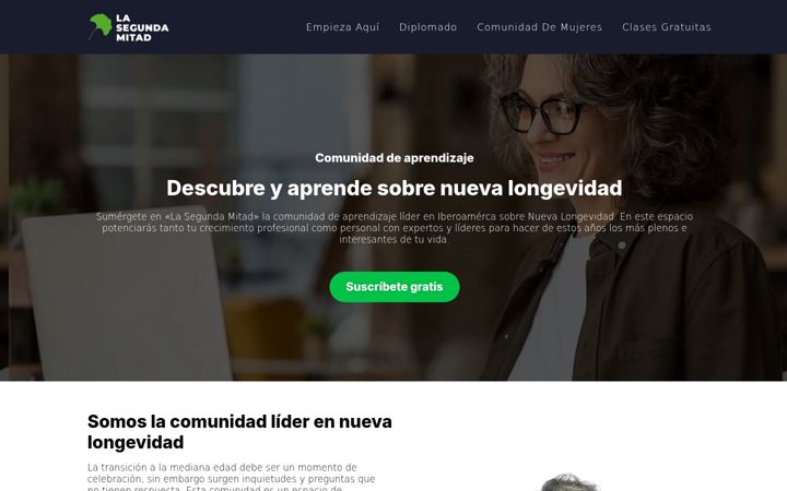 Screenshot of lasegundamitad.org