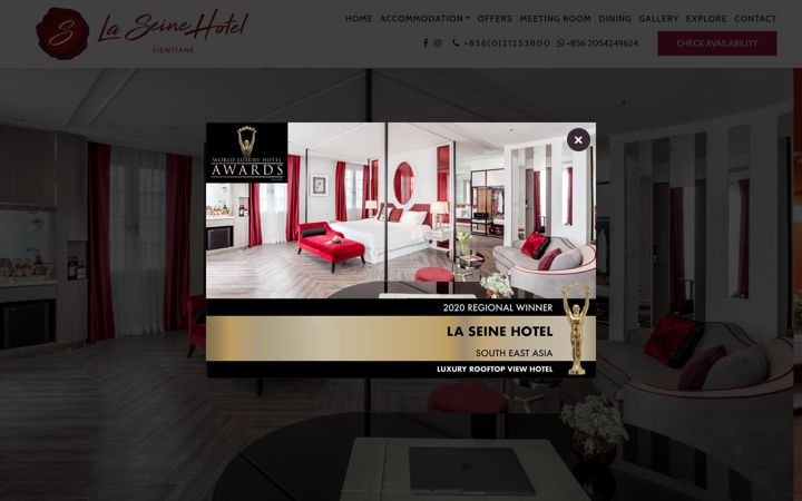 Screenshot of laseinehotels.com