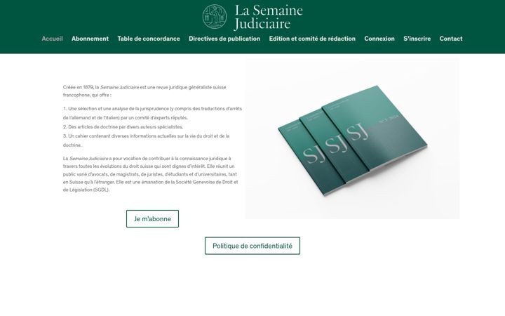 Screenshot of lasemainejudiciaire.ch