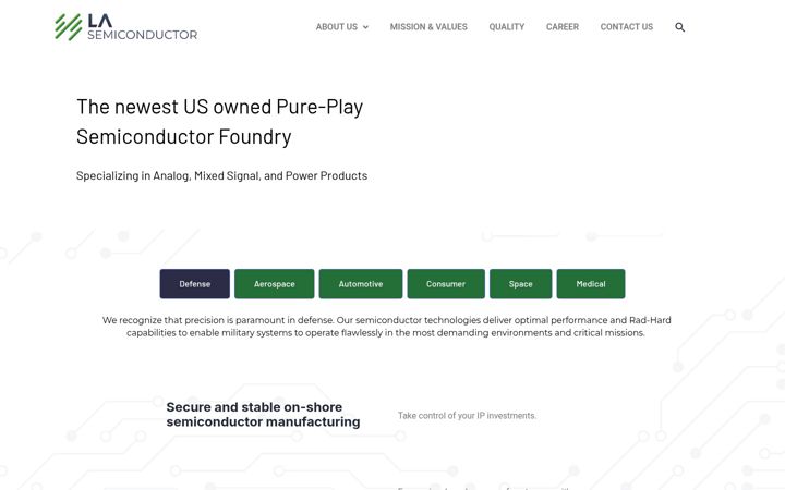 Screenshot of lasemiconductor.com