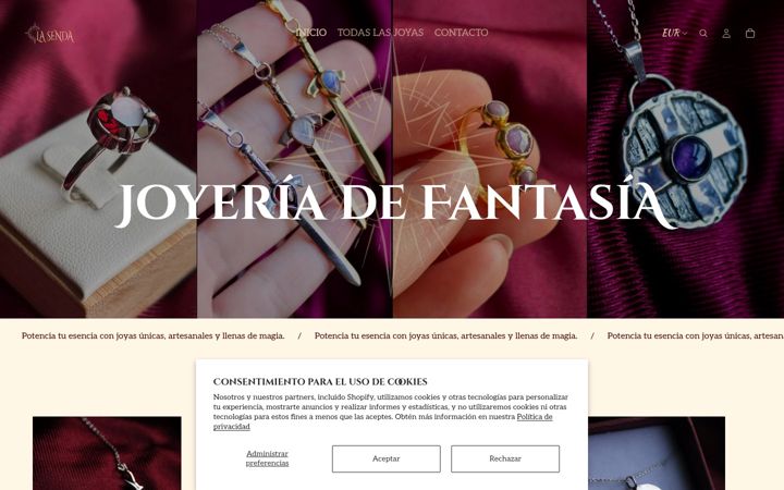 Screenshot of lasendaartesania.com