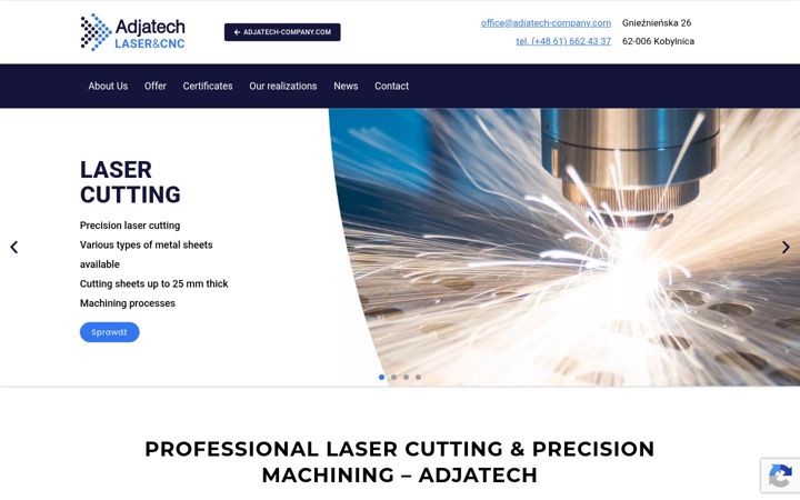 Screenshot of laser-adjatech.com