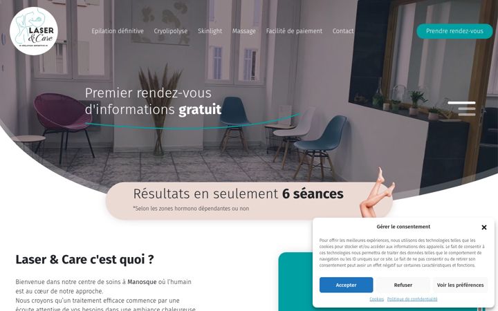 Screenshot of laser-care.fr