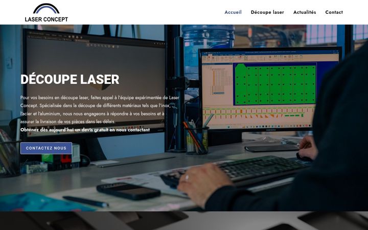Screenshot of laser-concept.fr