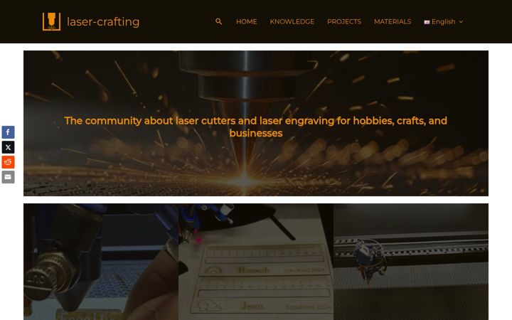 Screenshot of laser-crafting.com