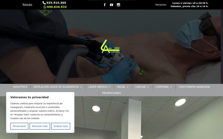 Screenshot of laseralejandrita3000.es