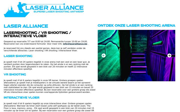 Screenshot of laseralliance.be
