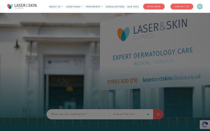 Screenshot of laserandskinclinics.co.uk