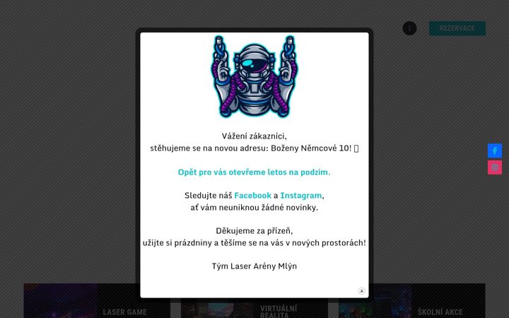 Screenshot of laserarenamlyn.eu
