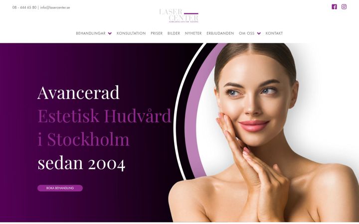 Zrzut ekranu lasercenter.se