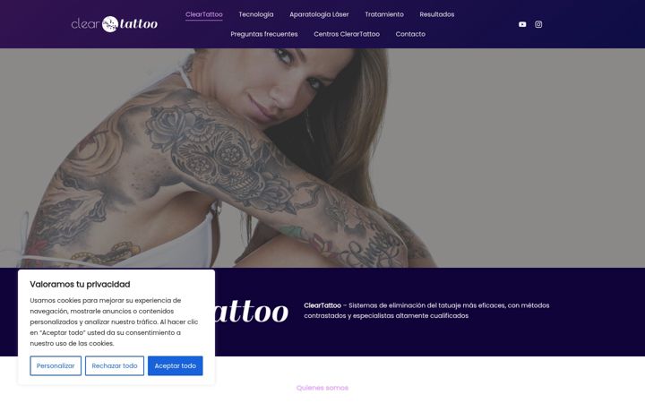 Screenshot of lasercleartattoo.com