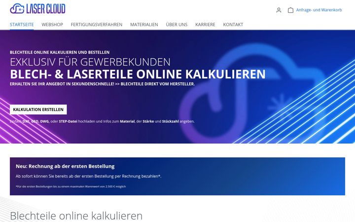 Screenshot of lasercloud.de