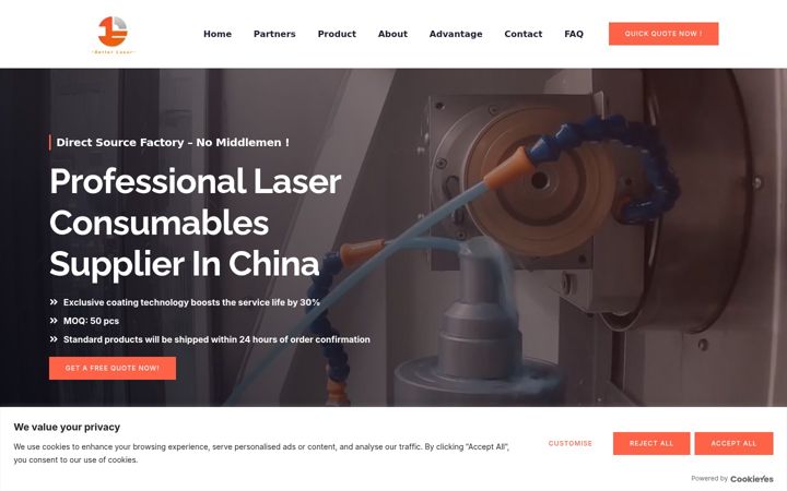 Screenshot of laserconsums.com