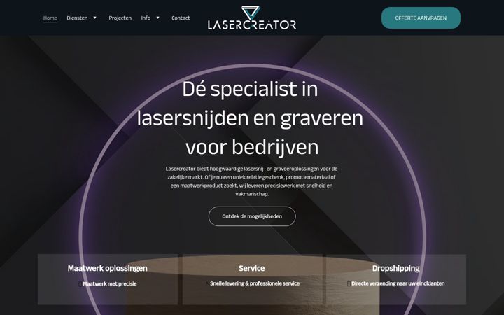Screenshot of lasercreator.nl