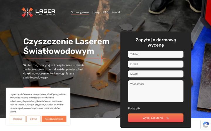 Screenshot of laserczyszczenie.pl