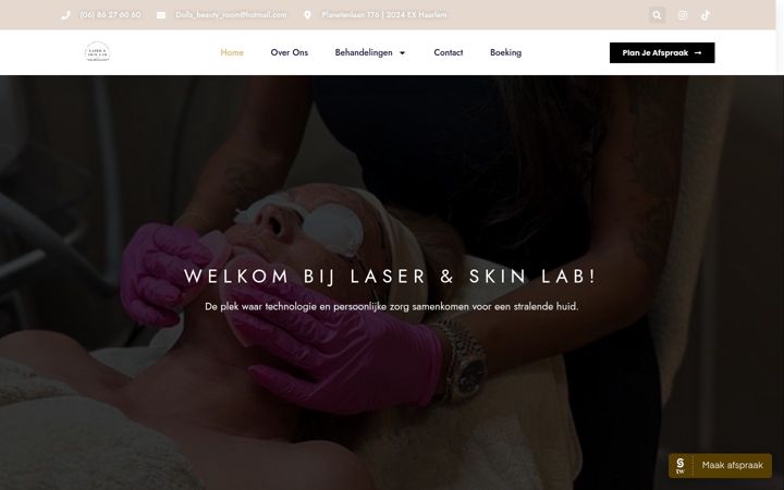 Screenshot of laserenskinlab.nl