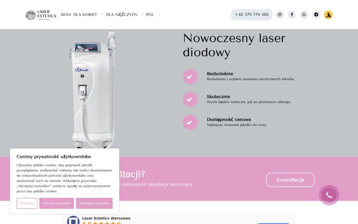 Screenshot of laserestetics.pl