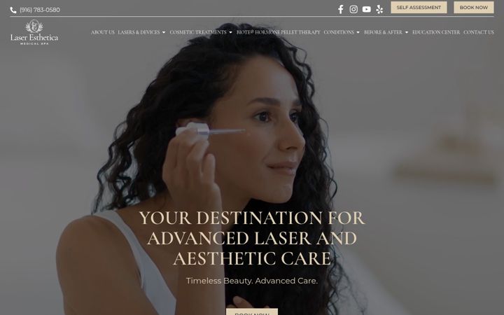 Screenshot of laseresthetica.com