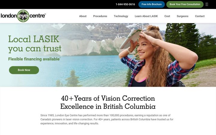 Screenshot of lasereye.com