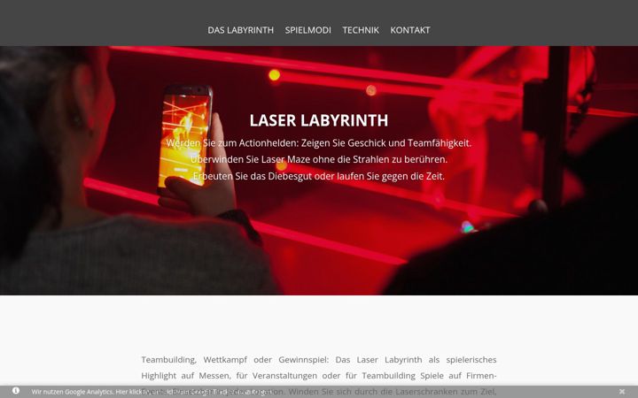 Screenshot of laserfalle.de