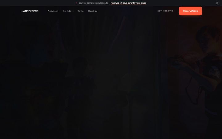 Screenshot of laserforce.ca