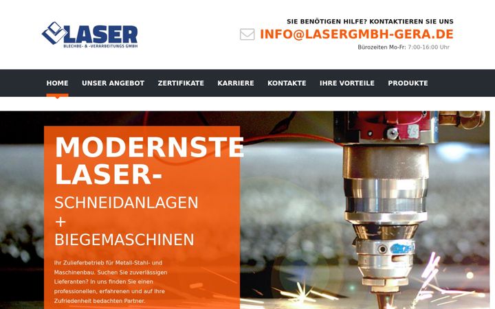 Screenshot of lasergmbh-gera.de