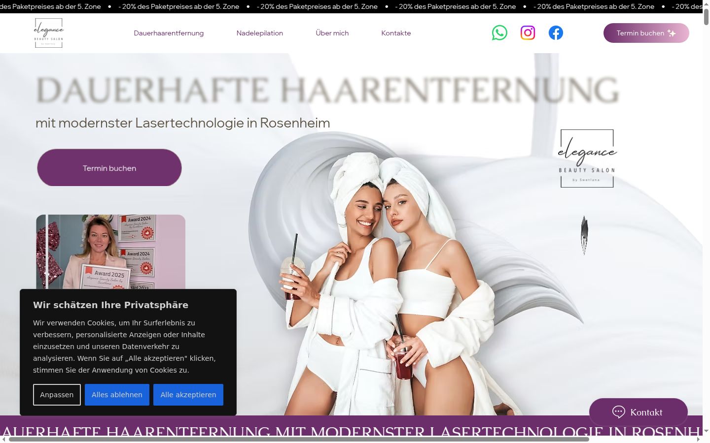 Screenshot of the consent banner shown before any interaction