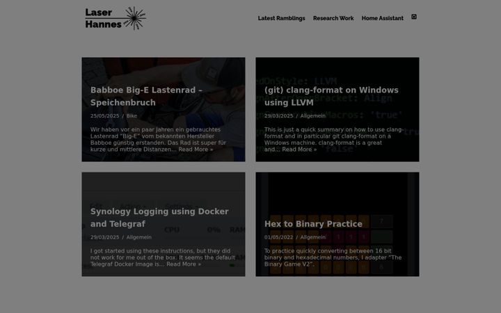 Screenshot of laserhannes.de