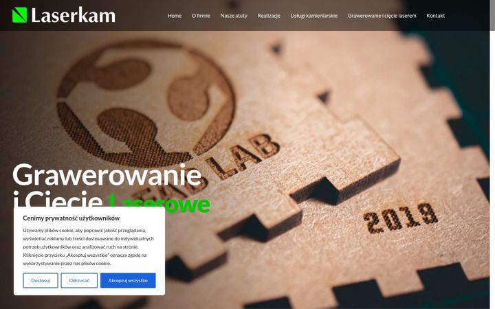 Screenshot of laserkam.pl