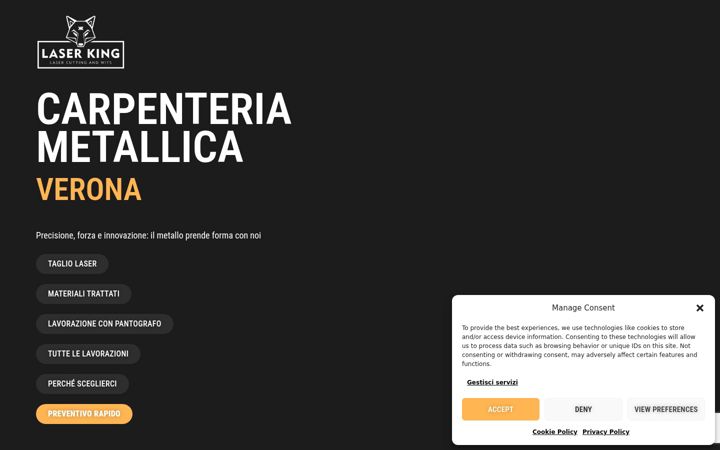 Screenshot of laserking.it