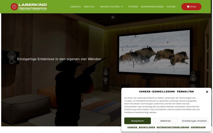 Screenshot of laserkino.de