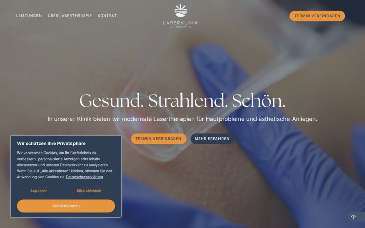 Screenshot of laserklinik-leimbachtal.de
